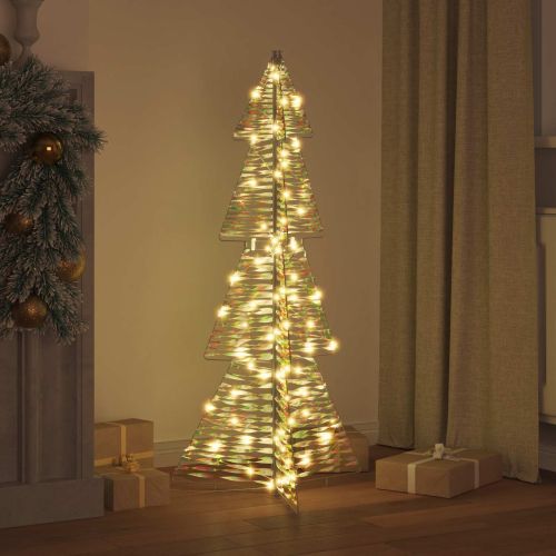 Коледно дърво с 100 LED светодиода Топло бяло 120 cm PET