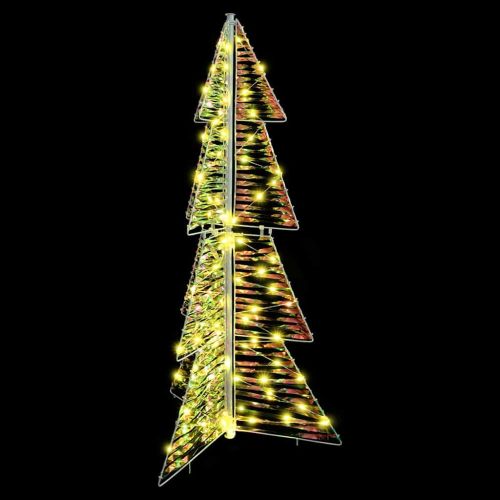 Коледно дърво с 100 LED светодиода Топло бяло 120 cm PET