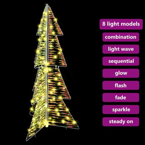 Коледно дърво с 100 LED светодиода Топло бяло 120 cm PET