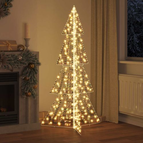 Коледно дърво с 240 LED светодиода Топло бяло 180 cm PET