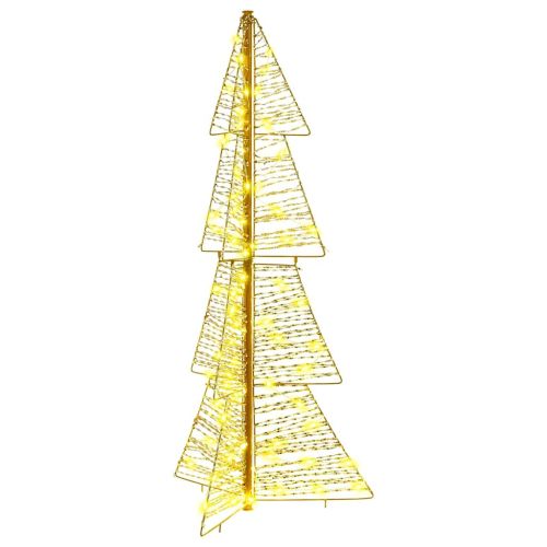 Коледно дърво с 100 LED светодиода Топло бяло 120 cm PET