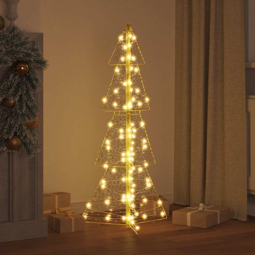 Коледно дърво с 100 LED светодиода Топло бяло 120 cm PET