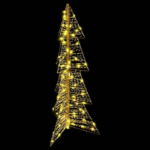 Коледно дърво с 100 LED светодиода Топло бяло 120 cm PET
