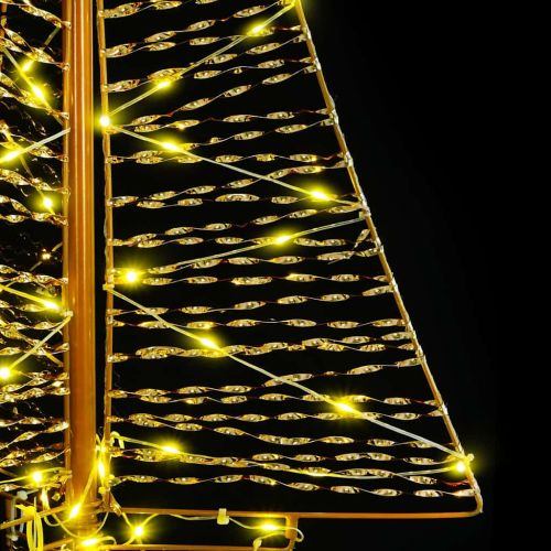 Коледно дърво с 100 LED светодиода Топло бяло 120 cm PET