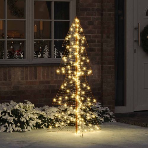 Коледно дърво с 160 LED светодиода Топло бяло 150 cm PET