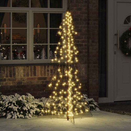 Коледно дърво с 240 LED светодиода Топло бяло 180 cm PET