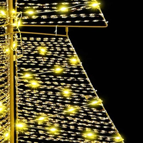 Коледно дърво с 240 LED светодиода Топло бяло 180 cm PET