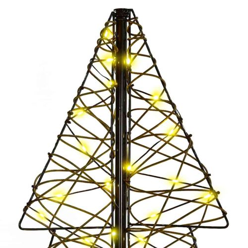 Коледно дърво с 100 LED светодиода Топло бяло 120 cm Ратан
