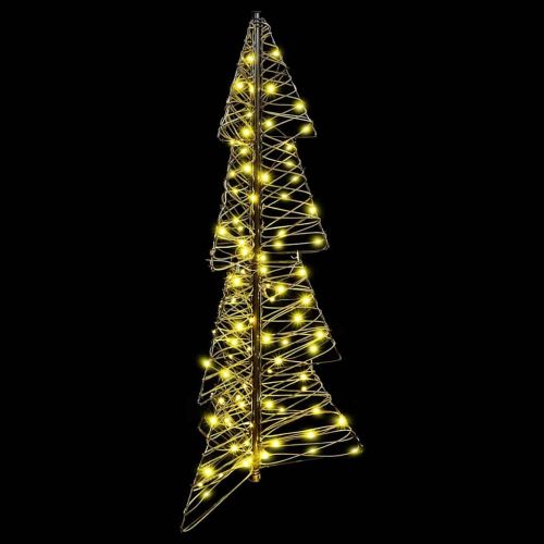 Коледно дърво с 100 LED светодиода Топло бяло 120 cm Ратан