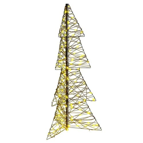 Коледно дърво с 160 LED светодиода Топло бяло 150 cm Ратан