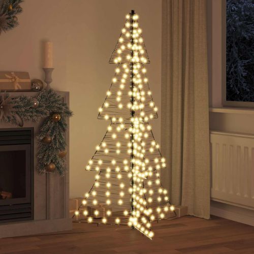 Коледно дърво с 240 LED светодиода Топло бяло 180 cm Ратан