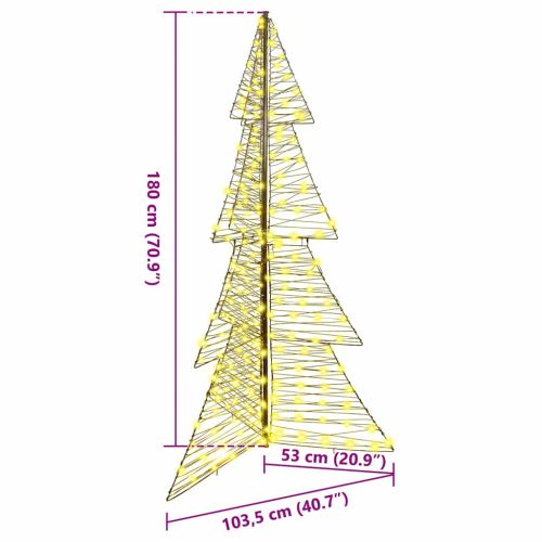 Коледно дърво с 240 LED светодиода Топло бяло 180 cm Ратан