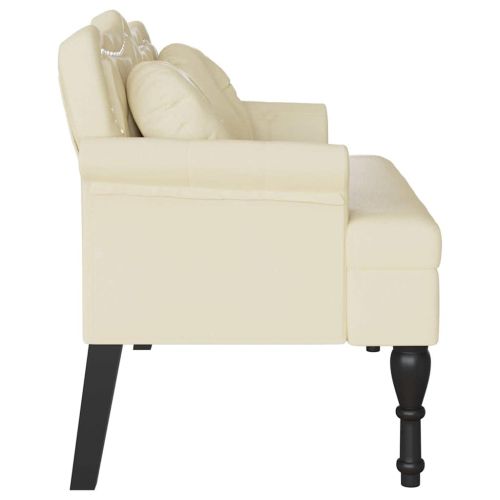 Пейка Честърфилд Крем 120.5 x 65 x 75 см Изкуствена