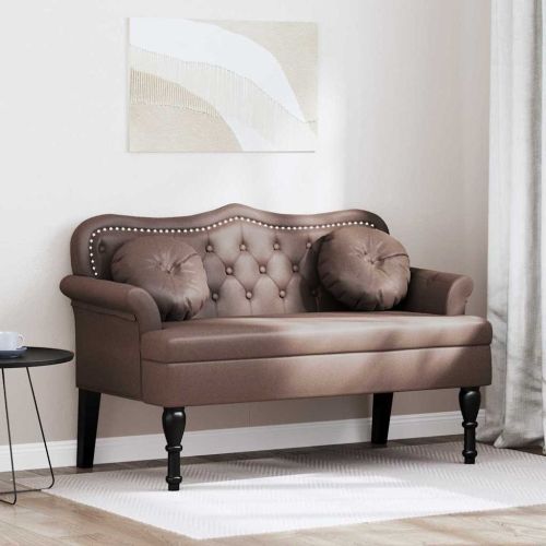 Пейка Честърфилд Кафяво 120.5 x 65 x 75 см Изкуствена