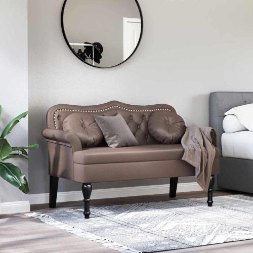 Пейка Честърфилд Кафяво 120.5 x 65 x 75 см Изкуствена