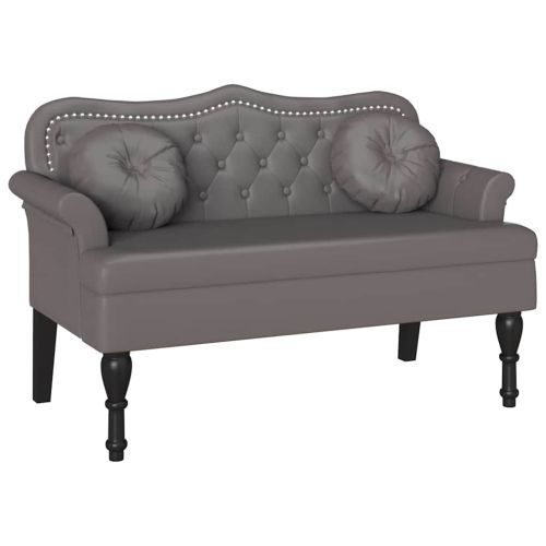 Пейка Честърфилд Сив 120.5 x 65 x 75 см Изкуствена