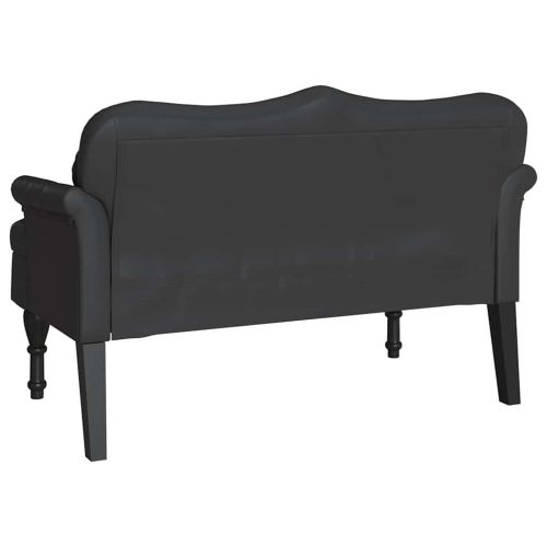 Пейка Честърфилд Черно 120.5 x 65 x 75 см Изкуствена
