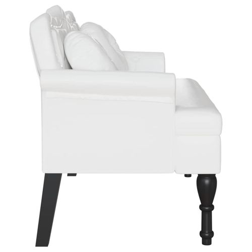 Пейка Честърфилд Бяло 120.5 x 65 x 75 см Изкуствена