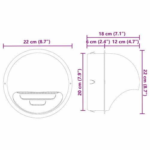 Предпазители за въздушна вентилация 2 pcs Сребрист 200 mm
