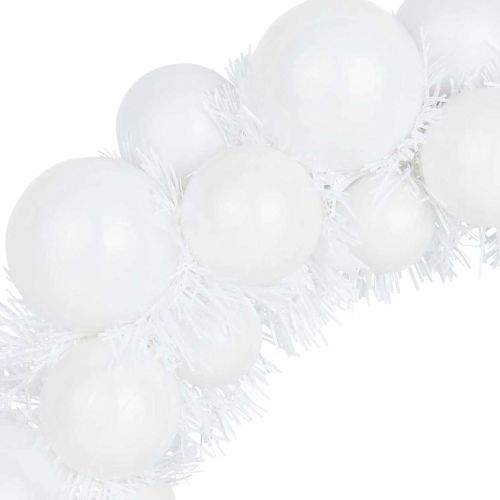 Коледни топки венци 2 pcs Бяло 33 x 33 x 7 см Полистирен