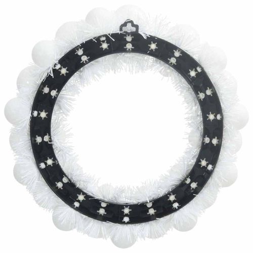 Коледни топки венци 2 pcs Бяло 33 x 33 x 7 см Полистирен
