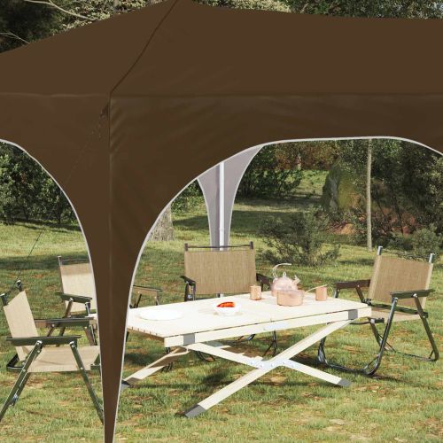 Поп-ъп парти палатка Таупе 575 x 288 x 245 см Оксфордска тъкан