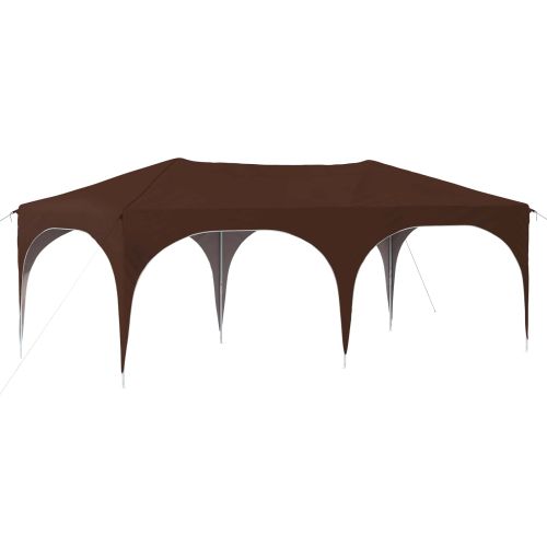 Поп-ъп парти палатка Кафяво 575 x 288 x 245 см Оксфордска тъкан