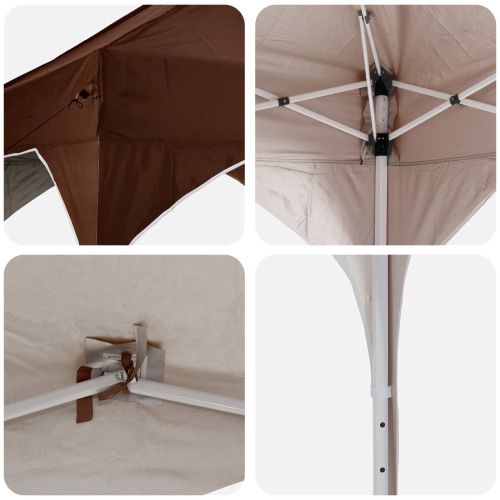 Поп-ъп парти палатка Кафяво 575 x 288 x 245 см Оксфордска тъкан