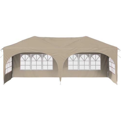 Поп-ъп парти палатка Крем 575 x 288 x 245 см Оксфордска тъкан