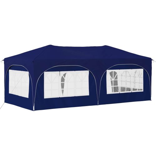 Поп-ъп парти палатка Синьо 575 x 288 x 245 см Оксфордска тъкан