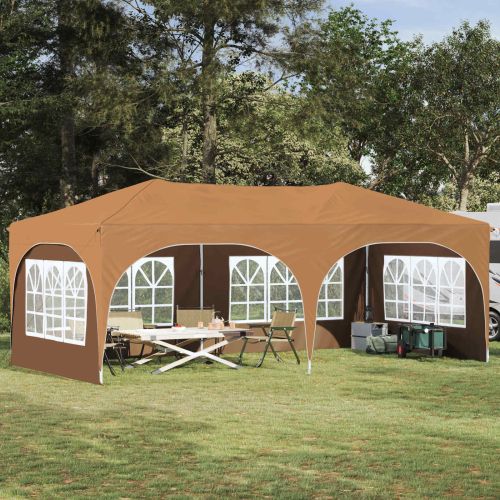 Поп-ъп парти палатка Бежово 575 x 288 x 245 см Оксфордска тъкан