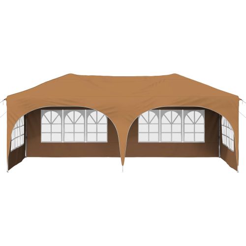 Поп-ъп парти палатка Бежово 575 x 288 x 245 см Оксфордска тъкан