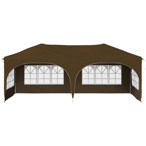 Поп-ъп парти палатка Таупе 575 x 288 x 245 см Оксфордска тъкан