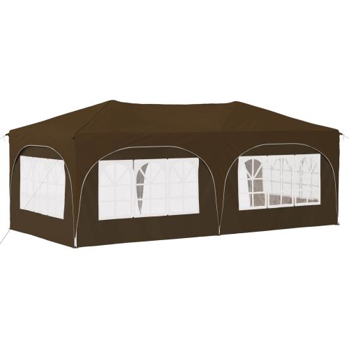 Поп-ъп парти палатка Таупе 575 x 288 x 245 см Оксфордска тъкан