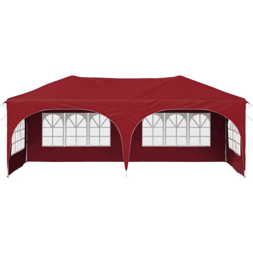 Поп-ъп парти палатка Бургундско червен 575 x 288 x 245 см
