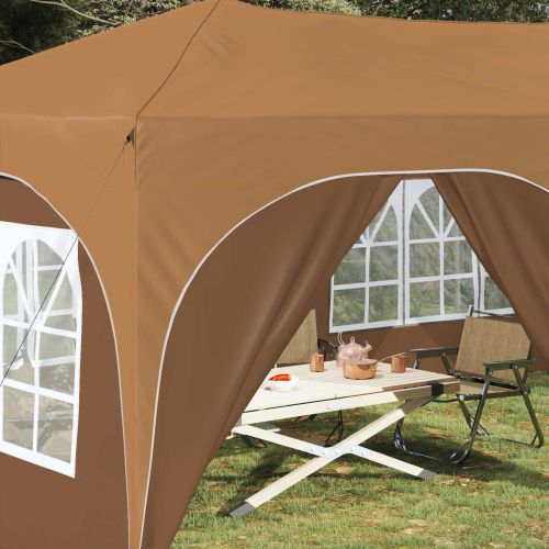 Поп-ъп парти палатка Бежово 575 x 288 x 245 см Оксфордска тъкан