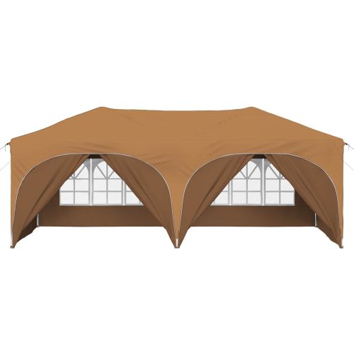 Поп-ъп парти палатка Бежово 575 x 288 x 245 см Оксфордска тъкан