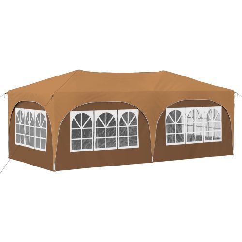 Поп-ъп парти палатка Бежово 575 x 288 x 245 см Оксфордска тъкан