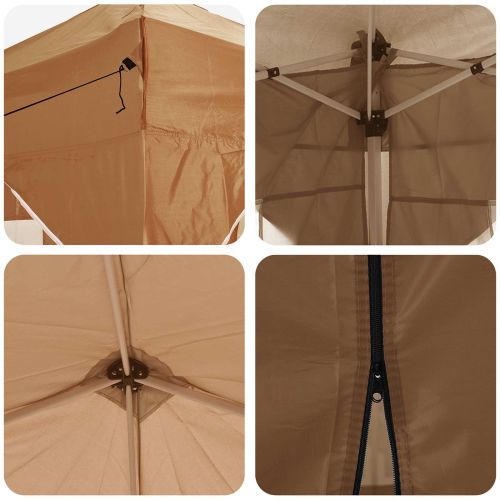 Поп-ъп парти палатка Бежово 575 x 288 x 245 см Оксфордска тъкан
