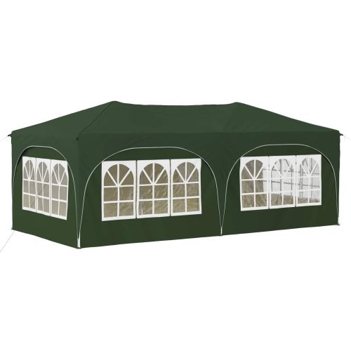 Поп-ъп парти палатка Зелен 575 x 288 x 245 см Оксфордска тъкан