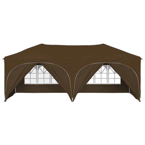 Поп-ъп парти палатка Таупе 575 x 288 x 245 см Оксфордска тъкан