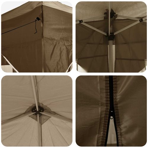 Поп-ъп парти палатка Таупе 575 x 288 x 245 см Оксфордска тъкан