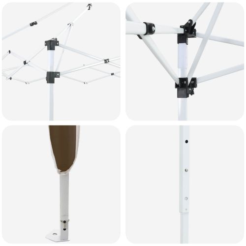 Поп-ъп парти палатка Таупе 575 x 288 x 245 см Оксфордска тъкан