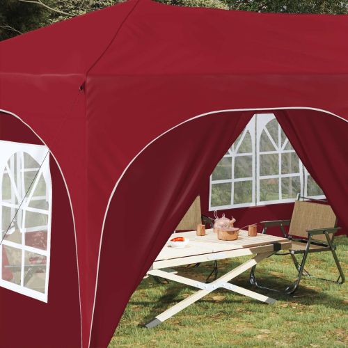 Поп-ъп парти палатка Бургундско червен 575 x 288 x 245 см