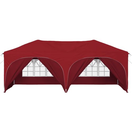 Поп-ъп парти палатка Бургундско червен 575 x 288 x 245 см