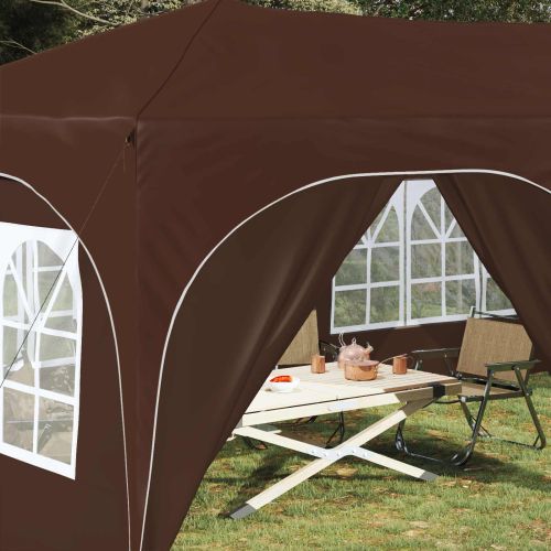 Поп-ъп парти палатка Кафяво 575 x 288 x 245 см Оксфордска тъкан