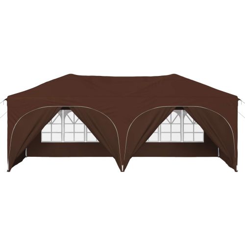 Поп-ъп парти палатка Кафяво 575 x 288 x 245 см Оксфордска тъкан