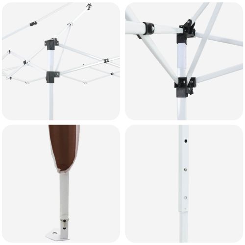 Поп-ъп парти палатка Кафяво 575 x 288 x 245 см Оксфордска тъкан