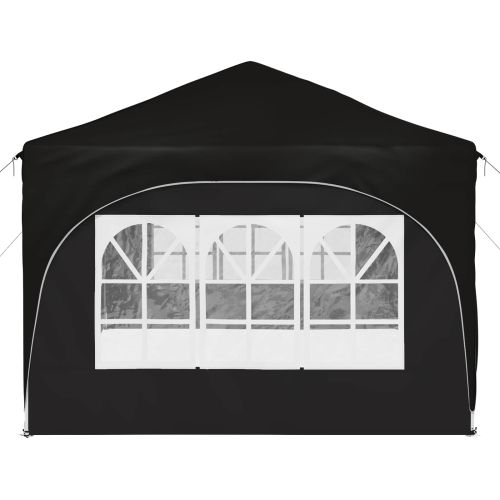 Поп-ъп парти палатка Черно 575 x 288 x 245 см Оксфордска тъкан
