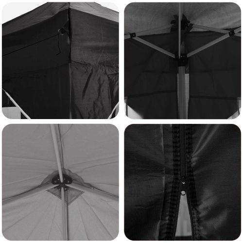 Поп-ъп парти палатка Черно 575 x 288 x 245 см Оксфордска тъкан